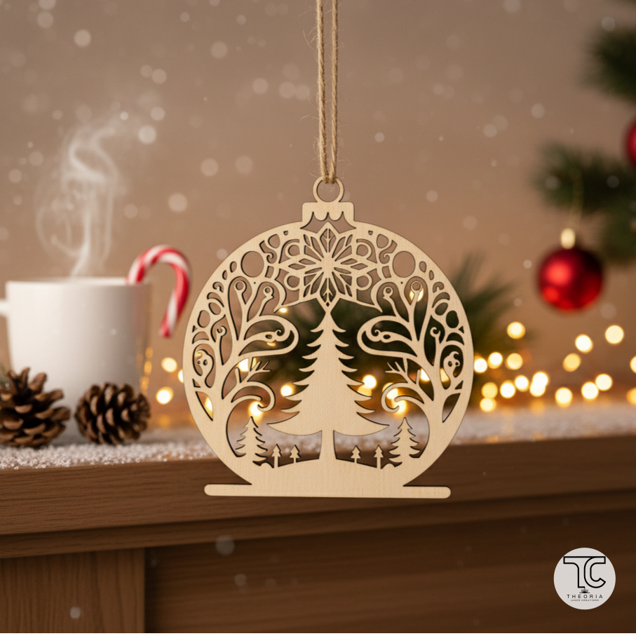 Wooden Christmas Bauble Ornament - Image 3