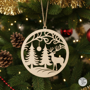 Woodland Deer Christmas Ornament